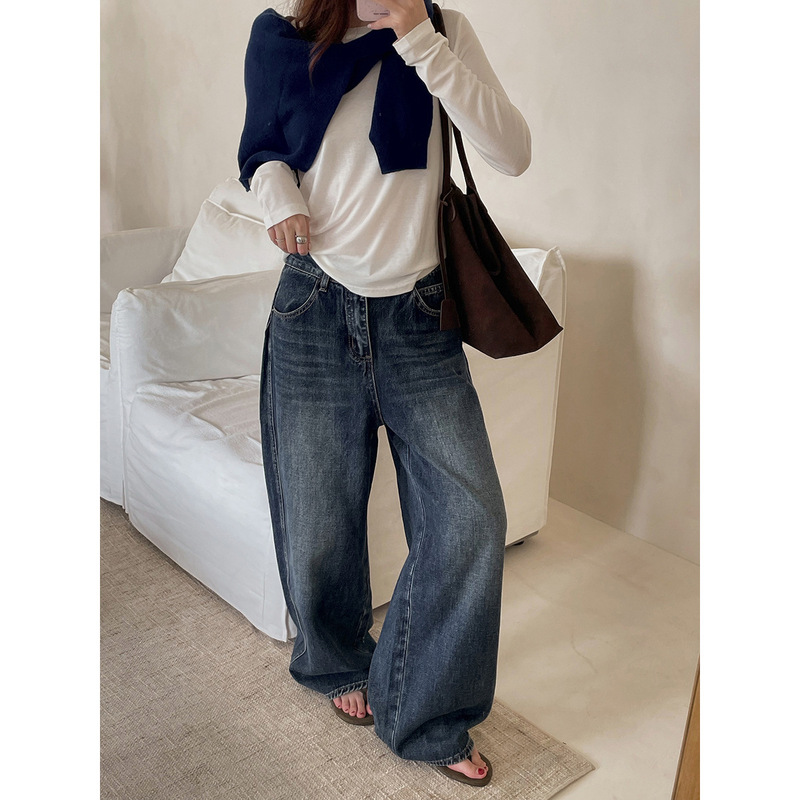 [Street Style Denim] Goming Autumn New Women's Pants Women's Jeans One Piece Dropshipping Denim Pants Bn596
