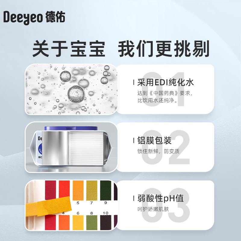 德佑 婴儿手口湿巾80抽5包|undefined