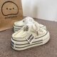Pink Fringed Fringe Platform Canvas Shoes Women's 2024 Spring and Autumn New Two-Wear Casual All-Match Sneakers Ins Style