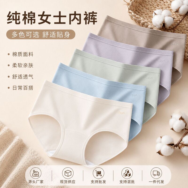 Baonasi Pure Cotton Underwear for Girls, Women's Shorts, Mid-Waist Seamless Extended Panties, Seamless Pure Cotton Comfortable Baonasi Pure Cotton Underwear for Girls, Women's Shorts, Mid-Waist Seamless Extended Panties, Seamless Pure Cotton Comfortable