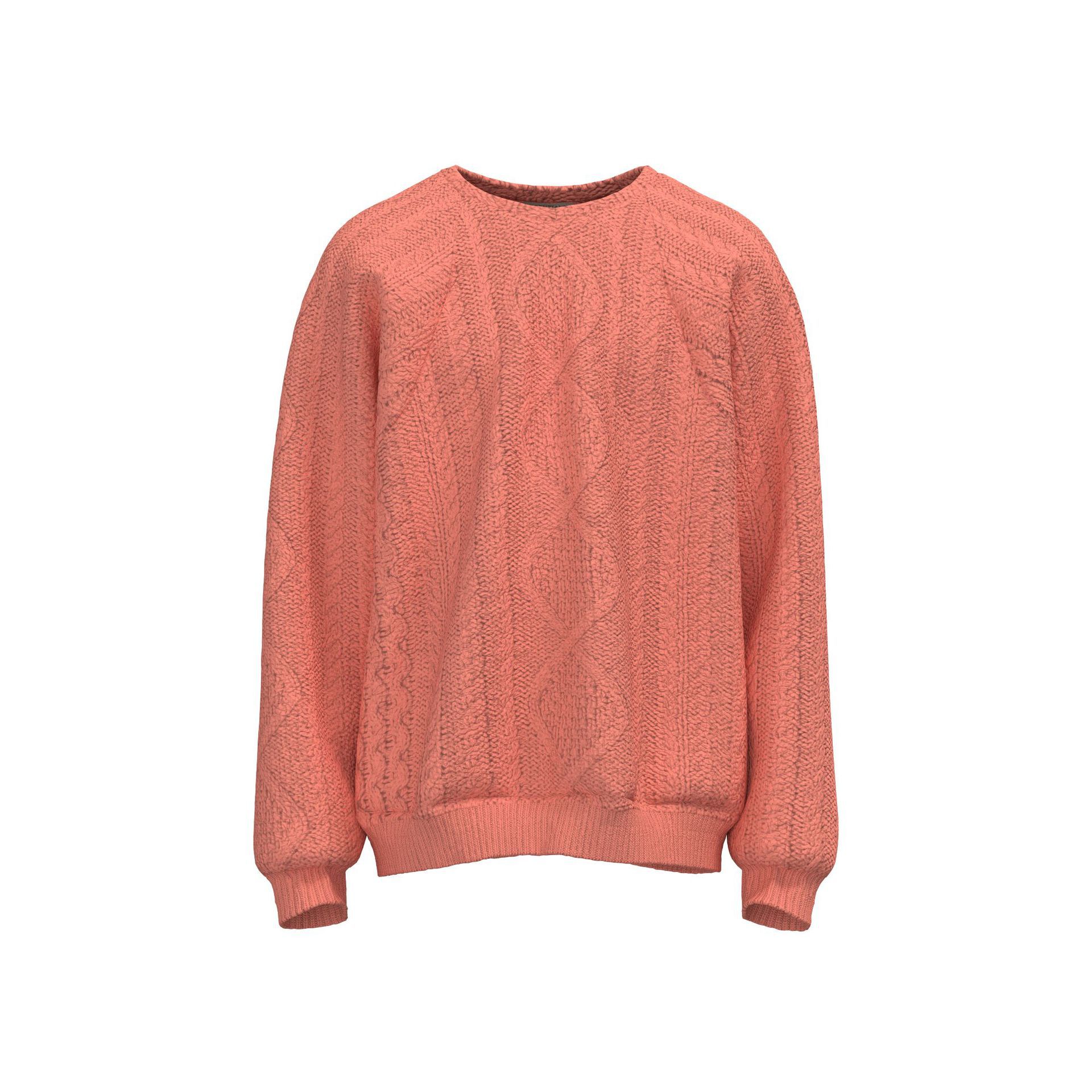 Men's Hand Knitted Crew Neck Sweater High Street Pullover_voghion.com