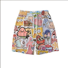 沙滩裤男夏季速干花短裤薄款宽松休闲卡通居家睡裤可外穿大裤衩潮