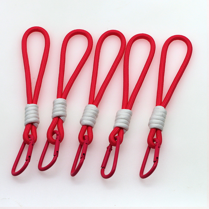 로즈 레드 랜야드 + 카라비너