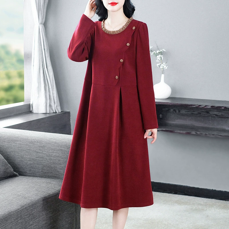 2025 весеннее платье новый сетевой красный живой рубашка кардиган легкий экстравагантный темперамент блестящий шелковый дикий платье с длинными рукавами большой размер женская одежда