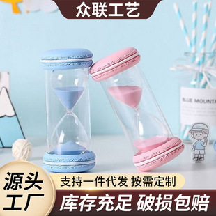 Macaron small hourglass ornaments fresh and cute home resin hourglass timing crafts decorations wholesale