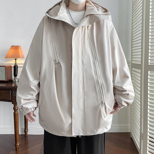 Two-piece jacket manufacturer straight hair  winter clothing for men and women couples outdoor waterproof multi-zipper thickened jacket