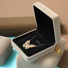 高檔絨布絲帶飾品收納盒戒指手鐲項鍊珠寶便攜首飾盒子工廠批發