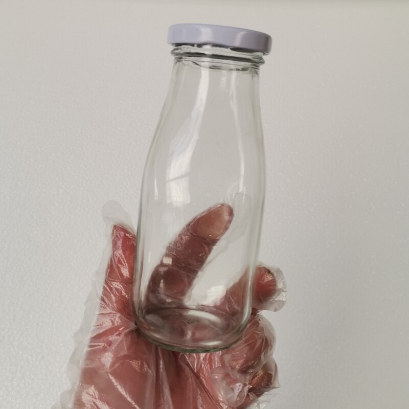 330ml Milk Bottle Simbark Milk Tea Bottle Beverage Bottle Iron Cap Juice Bottle Fresh Milk Bottle Milk Bottle Glass