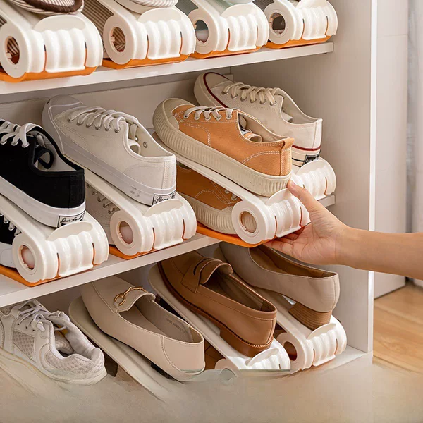 Multi-layer Adjustable Shoe Rack Folding Double Layer Shoe Bracket Space-saving Shoe Storage Artifact Shoe Cabinet Layered Storage Rack