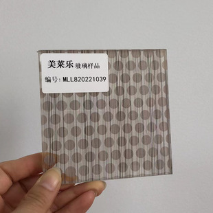Manufacturer Supply of Restaurant Craft Screen Glass Light Coffee Color Dot Wire Glass Processing Guangzhou Shenzhen Huizhou