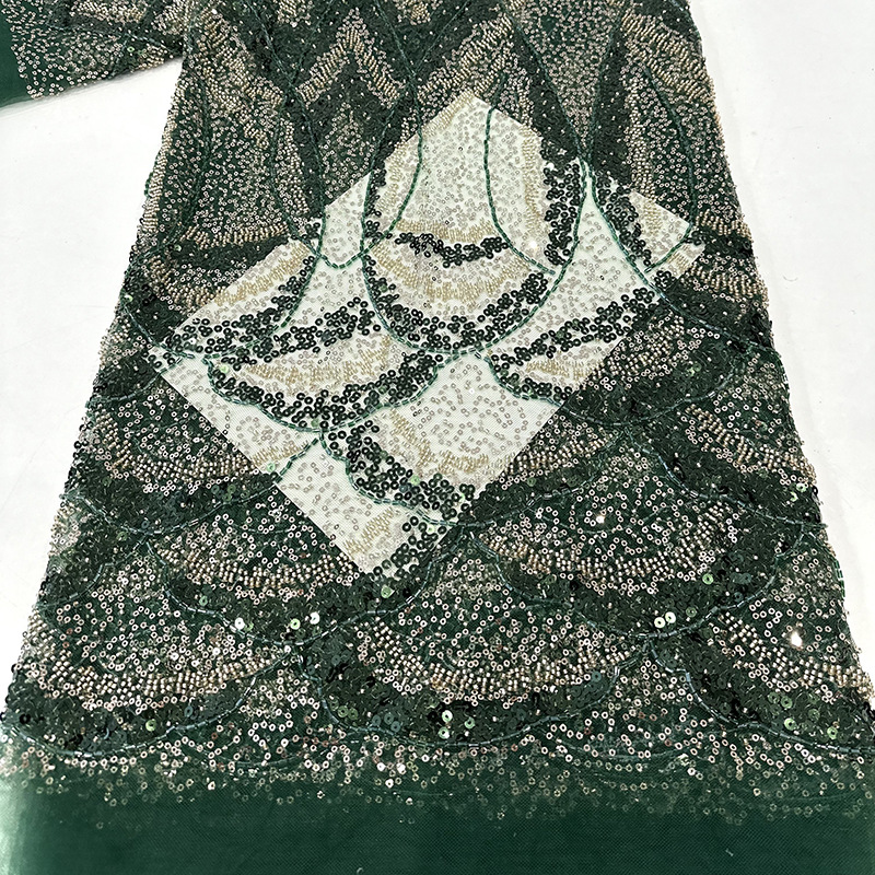 Inventario sequinilla bordado tubo de cuentas tela de bordado sequinilla tejido de bordado tubo de cuentas vestido de boda sequinilla tela