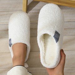 秋冬男女情侣居家棉拖加绒保暖室内包头拖鞋男士外穿半拖休闲棉鞋