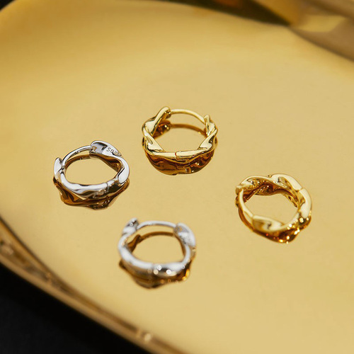 Silver Moebius Silver Earrings Earrings Earrings for Women to Sleep in without Taking Off  New Trendy Earrings
