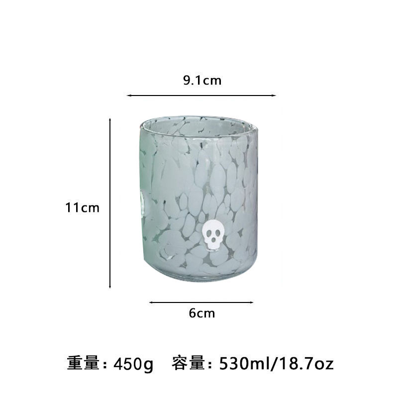 中古人工开口贴片水晶玻璃杯樱桃草莓压花贴片装饰饮品咖啡杯|undefined