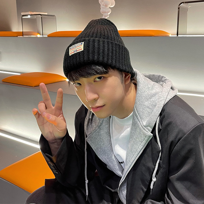 Novo chapéu de inverno masculino coreano de malha para proteção auricular quente de inverno 2023, versátil chapéu de estudante para mulheres_voghion.com