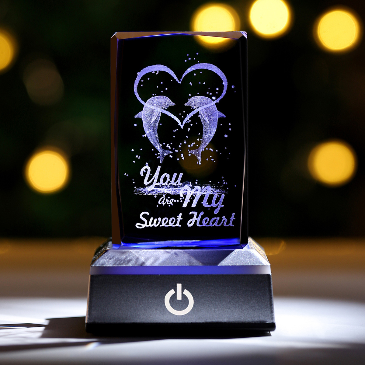 Transfronterizo al por mayor 3D animal Jesús Rosa cuboide adornos de cristal táctil sensible color cumpleaños regalo del Día de San Valentín