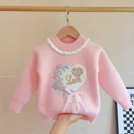 女童毛衣小童针织衫女孩上衣儿童针织衫knitted sweat