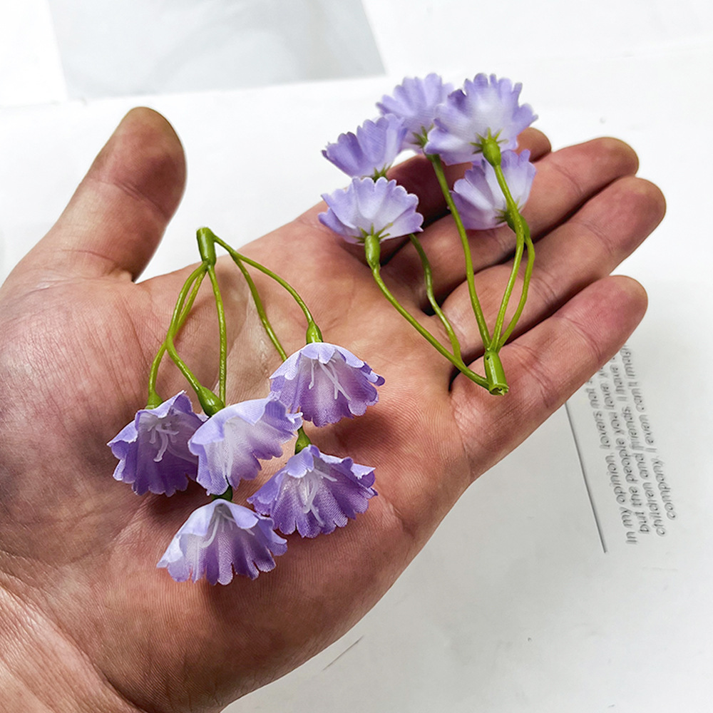 Simulación de flores de hierba no me olvides de las estrellas en el cielo DIY ropa sombrero caja de regalo decoración en el material de tocado de flores de pecho