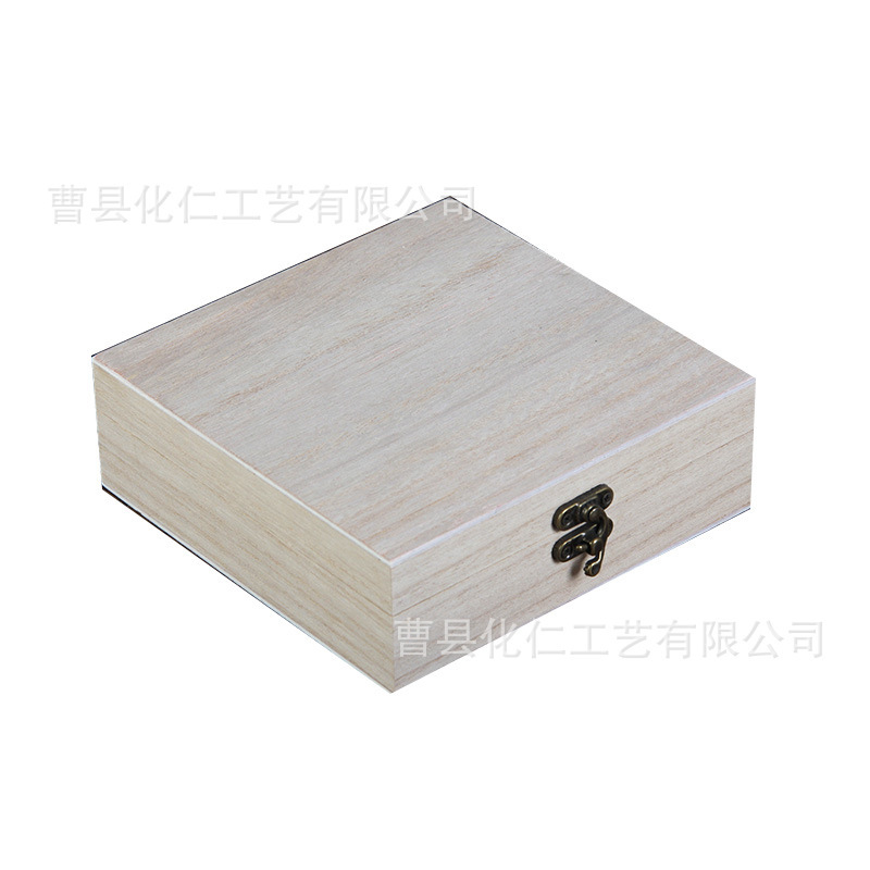 复古桐木炭烧色翻盖做旧木盒长方形首饰收纳木盒文玩礼品储物盒|undefined