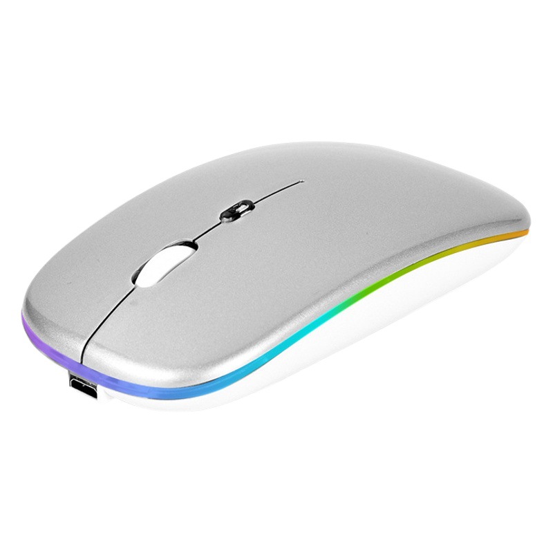 Ratón inalámbrico portátil oficina de negocios portátil ultrafino Bluetooth de doble modo ratón luminoso transfronterizo al por mayor