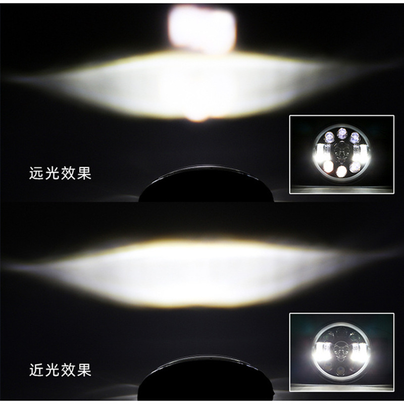 Harley Motorcycle LED Headlight Wrangler 6.3 pulgadas Headlight SUV Lens Lights