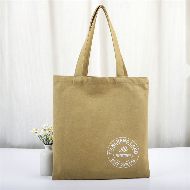 厂家米色手提帆布袋印刷logo学生帆布包购物袋批发广告宣传棉布袋