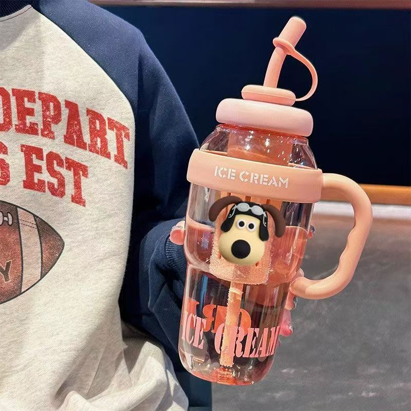 Nueva taza de plástico de verano Big Mac de moda linda taza de paja resistente a altas temperaturas de gran capacidad taza de regalo portátil