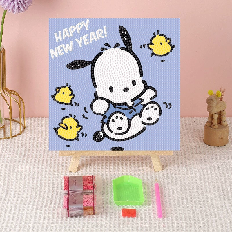 Алмазная вышивка (canvas) Genshin Impact DIY, 20×20 / 30×30, деревянная внутренняя рама и набор инструментов