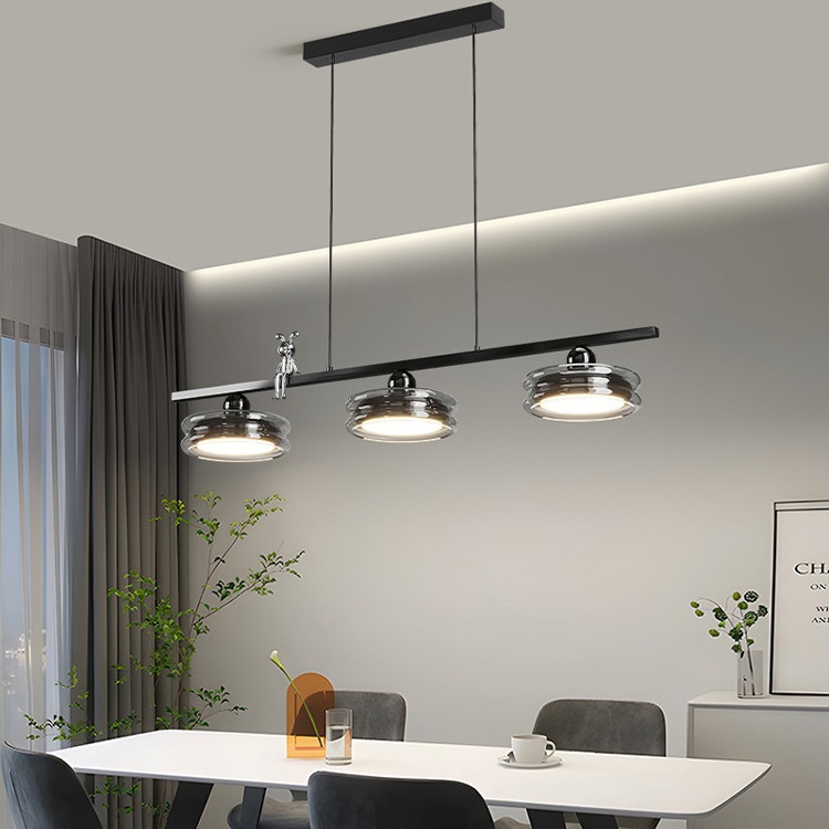 Lámpara de restaurante minimalista italiana, bar moderno y minimalista, mesa de comedor creativa, diseñador de alta gama, lámpara de escritorio isla de protección de ojos.