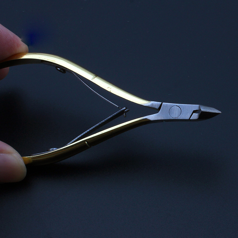 Exfoliating cosmetic golden nail scissors for manicure stainless…