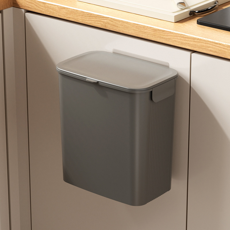 新しいスライドカバー付きゴミ箱、家庭用キャビネットドア壁掛けゴミ箱、パンチングなし、蓋付きトイレットペーパーバスケット卸売|undefined