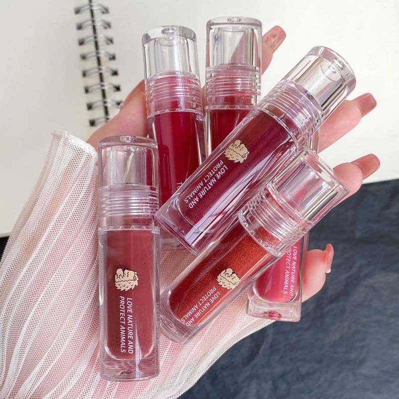 TOOT DODO Lentes cristalinas cero esmalte de labios esmalte de vidrio humectante humectante lápiz labial para mujeres