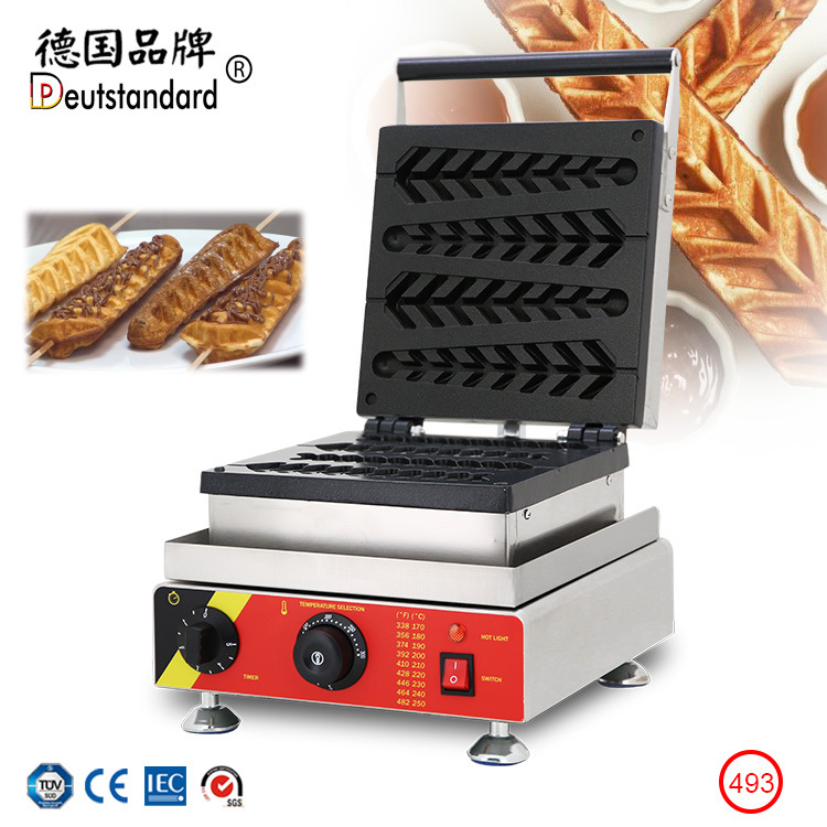 商用松树饼机 树形华夫饼 圣诞树松饼鱼鳞饼电热烘培小吃创业设备