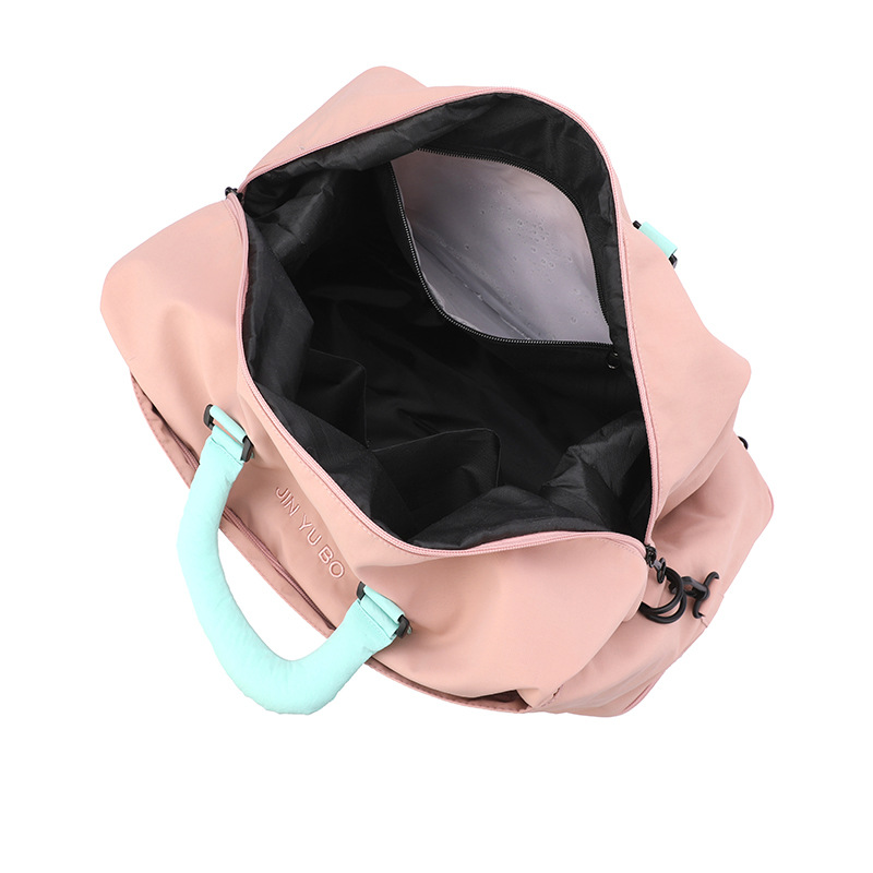 Nueva bolsa de viaje expandible, bolsa de viaje corto de gran capacidad para mujeres, bolsa de mano, bolsa de fitness ligera, separación seca y húmeda.