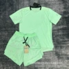 Green shorts, with short sleeve