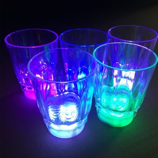 Led Luminous Wine Glass Colorful Flash Cup Bar Ktv Props Cheering Products Night Market Stall Supply Wholesale Party