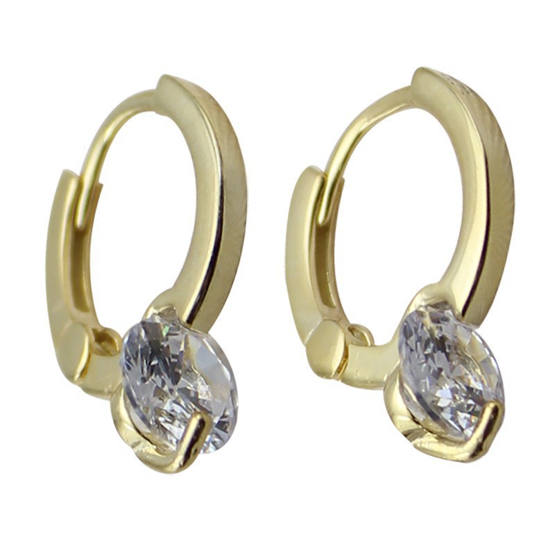 Small niche design, exquisite zircon buckle, women's new trend, simple and cool style, high-end earrings, Yiwu ear_voghion.com