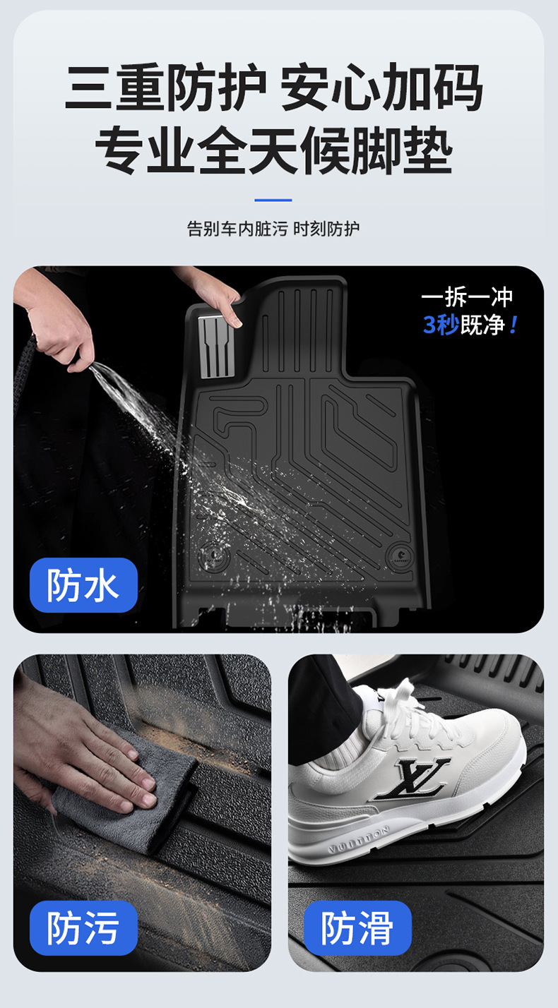 Suitable for Xiaomi Su7 Su7 Ultra Yu7 Special All-Weather Tpe Car Floor Mats and Vehicle Accessories Modification