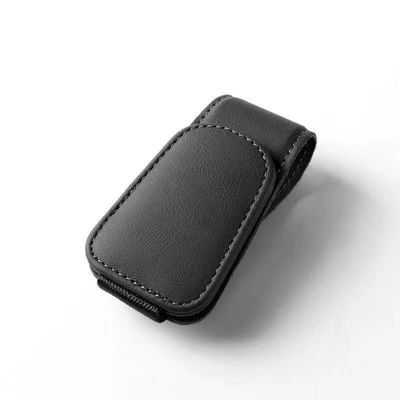Cross-Border Car Glasses Clip, Ultra-Fiber Car Glasses Clip, Sun Visor Clip, Multi-Functional Sunglasses Card and Ticket Holder (Car Glasses Clip/Bill Clip) - black