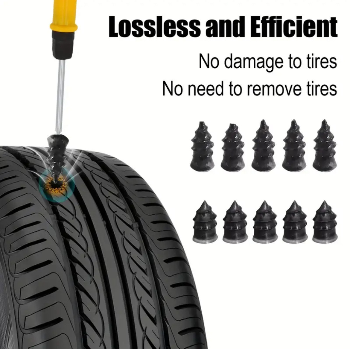 Cross-Border 42-Piece Tire Repair Tool Kit Eva Bag for Cars, Motorcycles, Electric Vehicles, Vacuum Tires, Tire Repair Toolbox