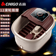 新款养生洗脚盆批发机械足浴盆按摩足浴器脚动滚轮泡脚桶电加热