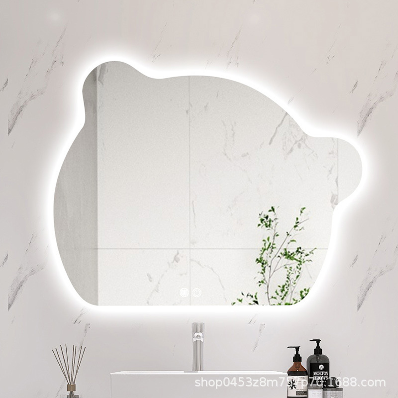 Espejo de oso, espejo LED luminoso con lámpara, espejo de baño inteligente, pared del baño, dormitorio,梳妆台, espejo de maquillaje