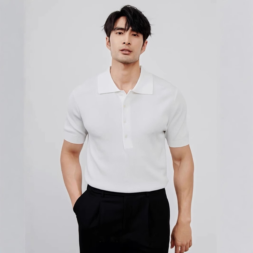 Camiseta de solapa de manga corta para hombre coreano de verano transfronterizo Camiseta de polo para hombre de comercio exterior Camiseta casual de Amazon al por mayor