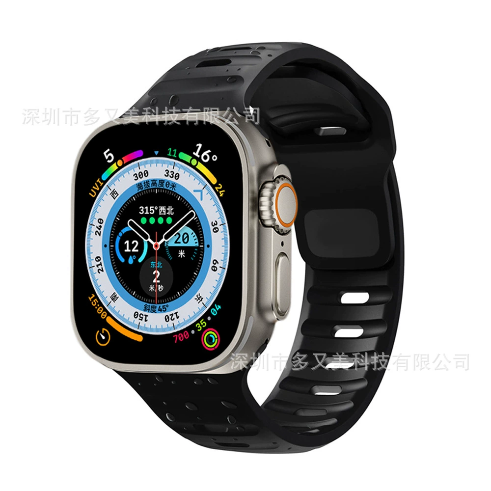 Силиконовый ремешок (совместим с Apple Watch) 38/40/41/42/44/45/46/49 мм — разные цвета