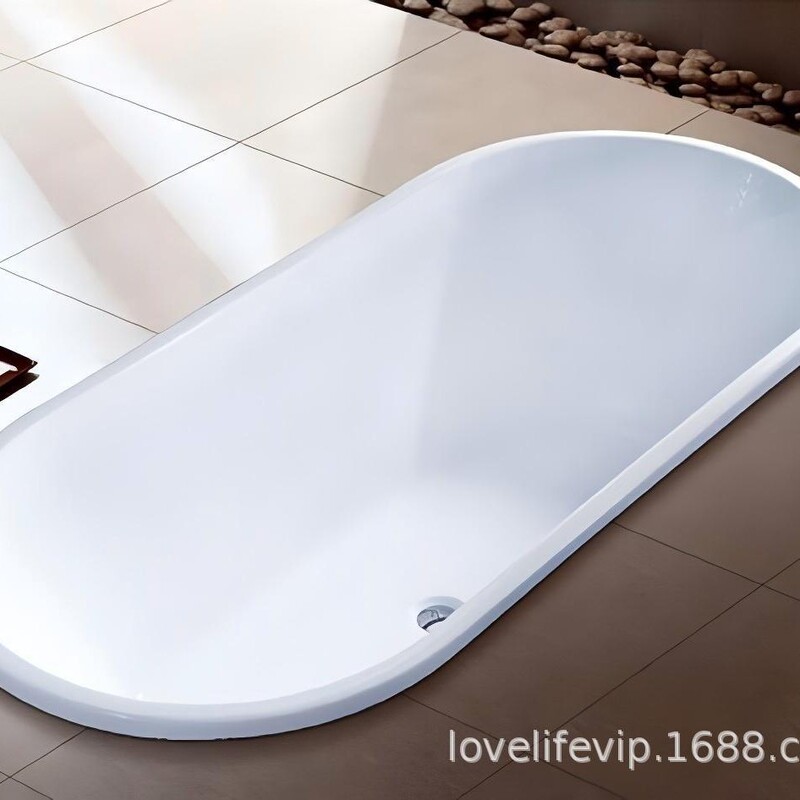 Embedded Bathtub Hotel Constant Temperature Large Deep Soaking Insulated Small Apartment Japanese-Style Acrylic Bathtub 1.2- 1.7m