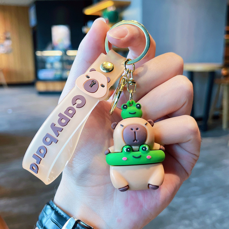 漫画カピバラカピバラキーホルダーペンダントクリエイティブかわいい人形カップル車のペンダント小さなギフト卸売|undefined