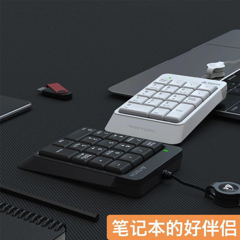 A4Tech (双飞燕) FK13P проводная брызгозащитная USB-клавиатура, внешний цифровой блок для финансового учёта и кассира