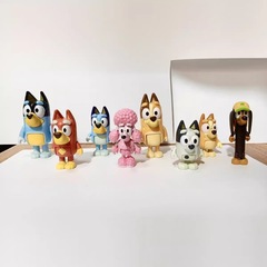 外国貿易の現物のクロスボーダーの布魯依の一家の8種類の手は子供の子犬の関節の可動の人形を作ってインタラクティブにします。