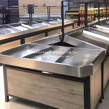 架商用蔬果架子中岛生鲜展示架蔬菜超市水果货架店果蔬多层不锈钢
