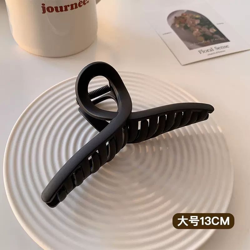 13cm大型つや消し高級グリッパーフレンチレトロシャーククリップ後頭部ヘアピンシンプルなヘアピン|undefined